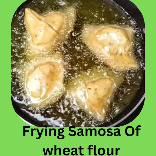 frying samosa