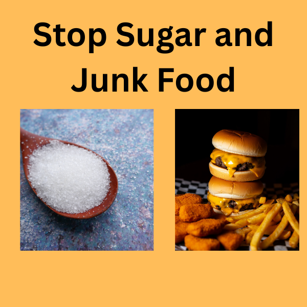 Stop sugar and junk food items