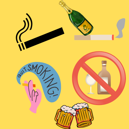 smoking alcohol